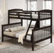 Brookings Twin/Full Bunk Bed White, Brown & Black - Mattress & Furniture Super Center (Tampa, FL)