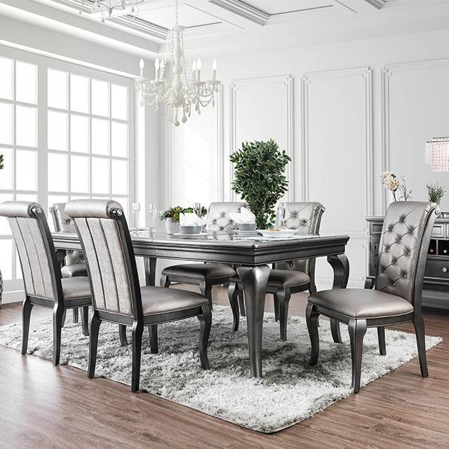 Amina Gray Dining Table - Mattress & Furniture Super Center (Tampa, FL)