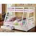 California II Cherry Twin/Full Bunk Bed w/ 2 Drawers Cherry, Walnut, Grey, &Oak - Mattress & Furniture Super Center (Tampa, FL)
