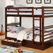 California Iv Black, Walnut, Gray, & White Twin/Twin Bunk Bed - Mattress & Furniture Super Center (Tampa, FL)