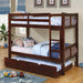 Cameron Dark Walnut, White & Gray Full/Full Bunk Bed - Mattress & Furniture Super Center (Tampa, FL)