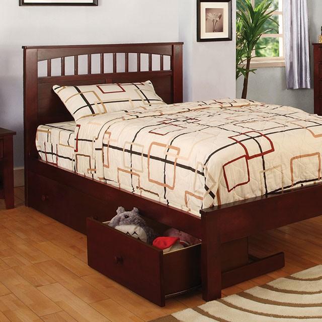 Carus Cherry Twin Bed - Mattress & Furniture Super Center (Tampa, FL)