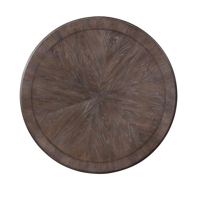 Arcadia Rustic Natural Tone Round Dining Table - Mattress & Furniture Super Center (Tampa, FL)