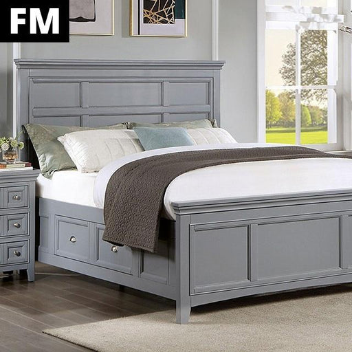 Castlile Bed Grey - Mattress & Furniture Super Center (Tampa, FL)