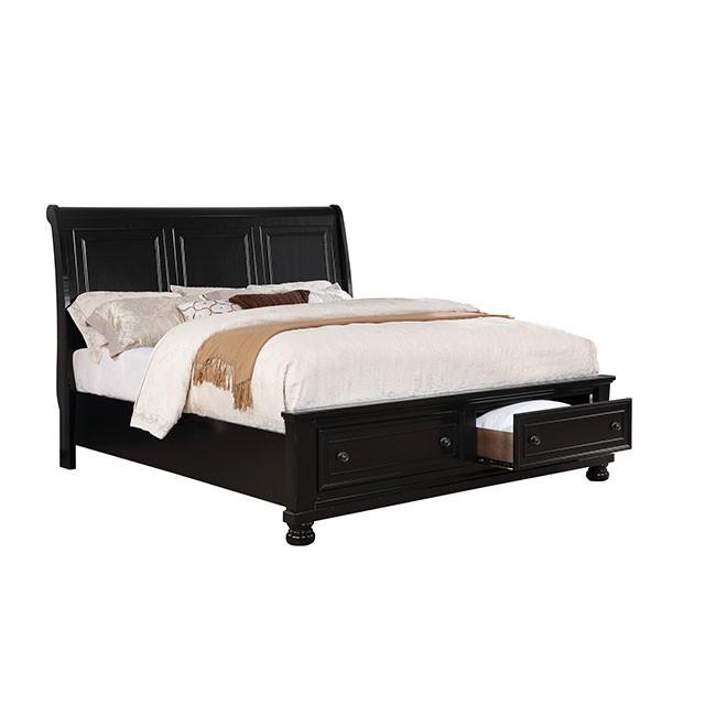 Castor Bed Black, Chrome, & White - Mattress & Furniture Super Center (Tampa, FL)
