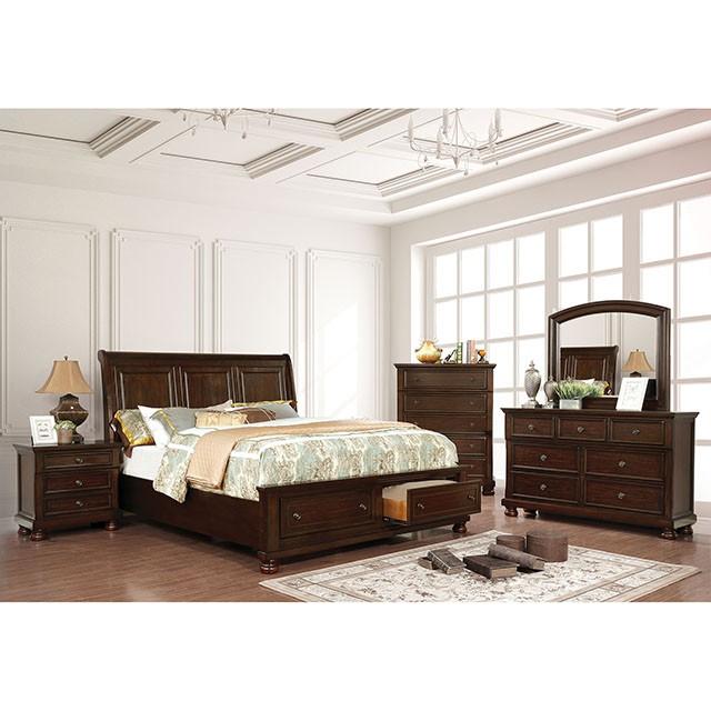 Castor Brown Cherry Mirror - Mattress & Furniture Super Center (Tampa, FL)