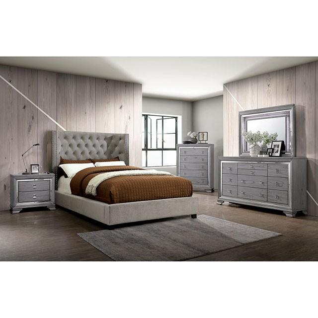 Cayla Bed Silver & Grey - Mattress & Furniture Super Center (Tampa, FL)