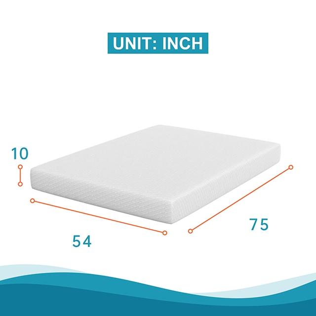 Artemisia 10" Memory Foam Mattress White - Mattress & Furniture Super Center (Tampa, FL)
