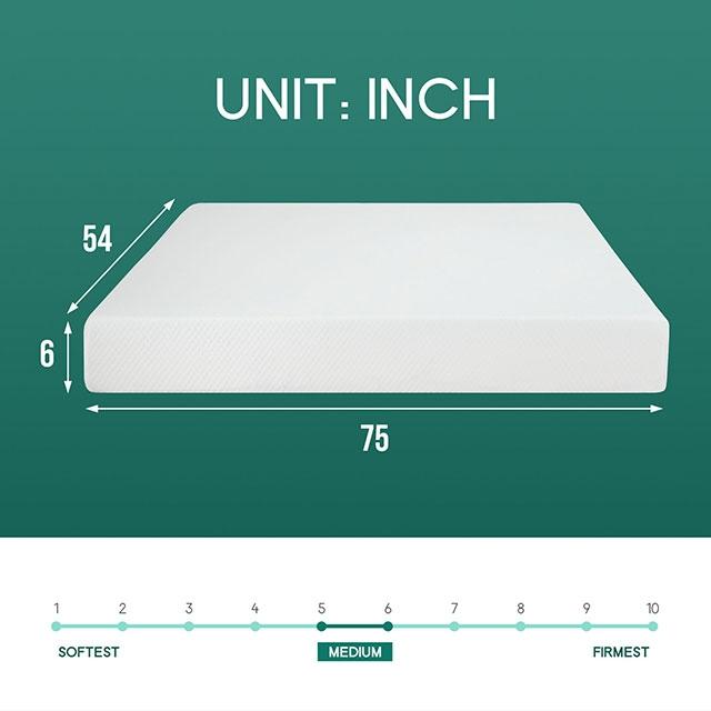 Artemisia 6" Full, Queen, & Twin Memory Foam Mattress - Mattress & Furniture Super Center (Tampa, FL)