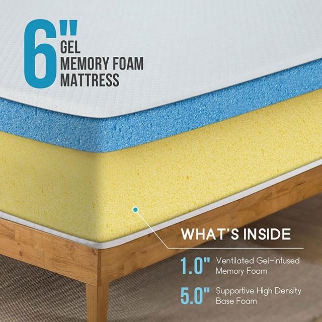Artemisia 6" Memory Foam Mattress White - Mattress & Furniture Super Center (Tampa, FL)