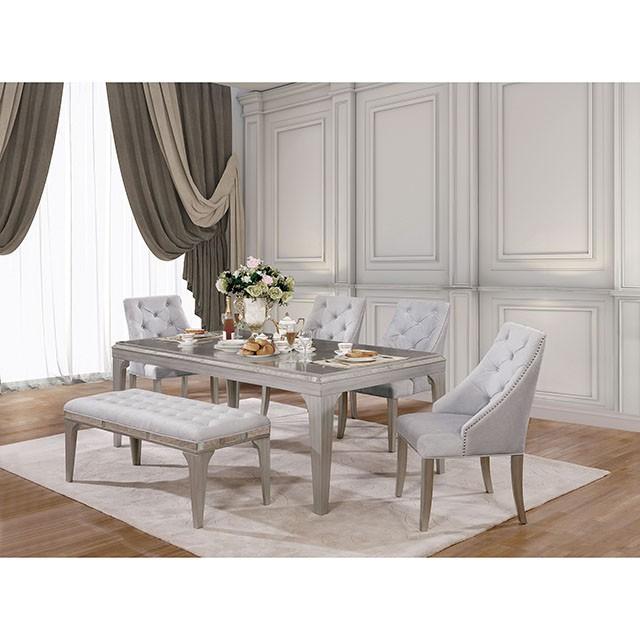 Diocles Dining Table Set with Bench - Mattress & Furniture Super Center (Tampa, FL)