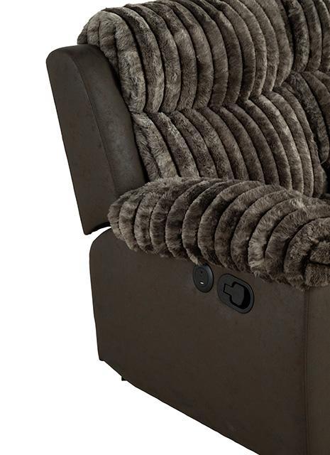 Dionysus Manual Reclining Sofa Brown - Mattress & Furniture Super Center (Tampa, FL)
