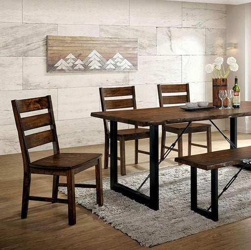 Dulce Walnut/Black Dining Table - Mattress & Furniture Super Center (Tampa, FL)