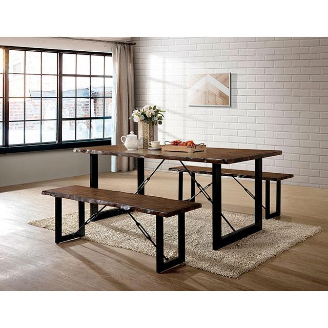 Dulce Walnut/Black Dining Table - Mattress & Furniture Super Center (Tampa, FL)