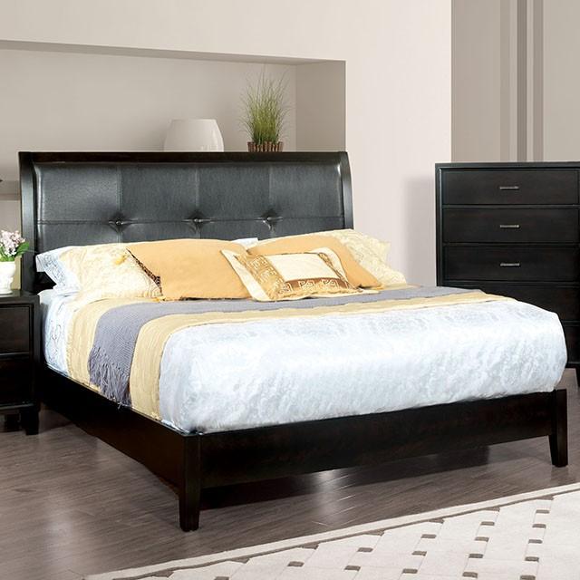 Enrico Full Queen Bed Brown, Black, & Cherry - Mattress & Furniture Super Center (Tampa, FL)