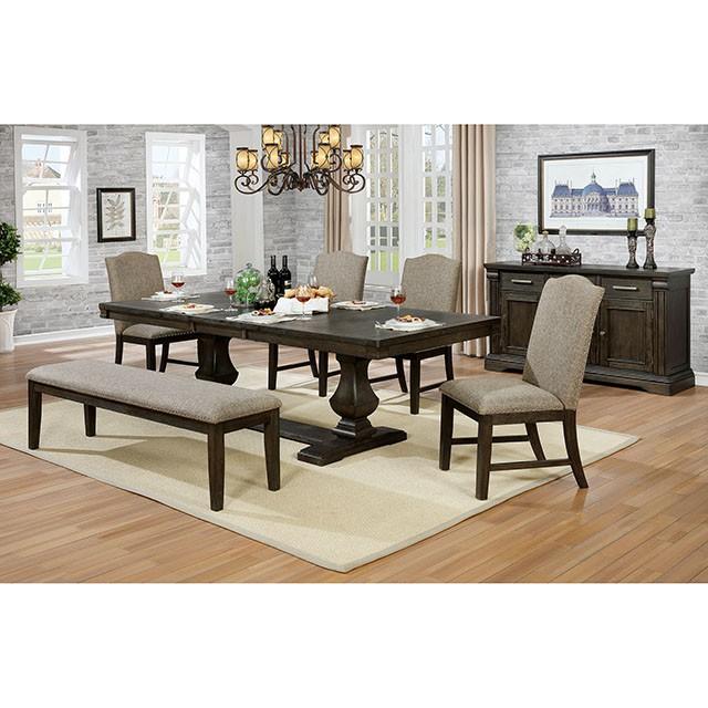 Faulk 7 Pc Dining Table Set - Mattress & Furniture Super Center (Tampa, FL)