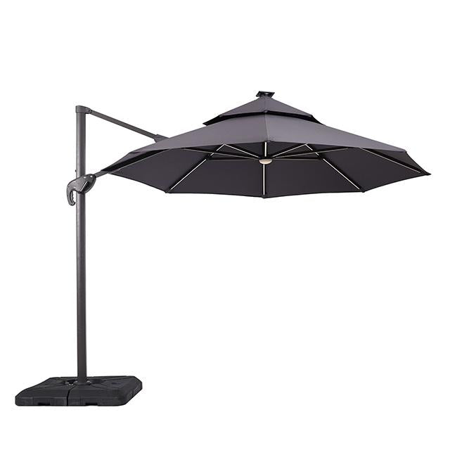 Xico 8 Ft Square Umbrella w/ Double Top w/ LED Light + 37" Large Base - Mattress & Furniture Super Center (Tampa, FL)
