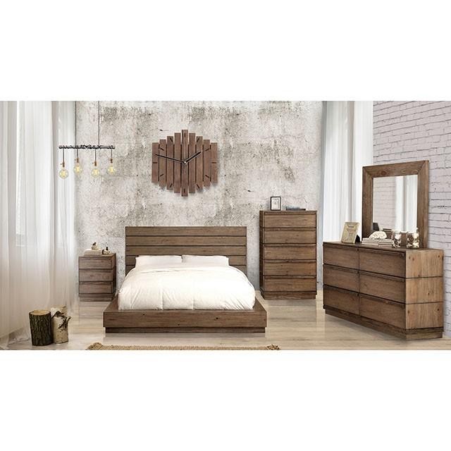 COIMBRA Rustic Natural Tone Mirror - Mattress & Furniture Super Center (Tampa, FL)