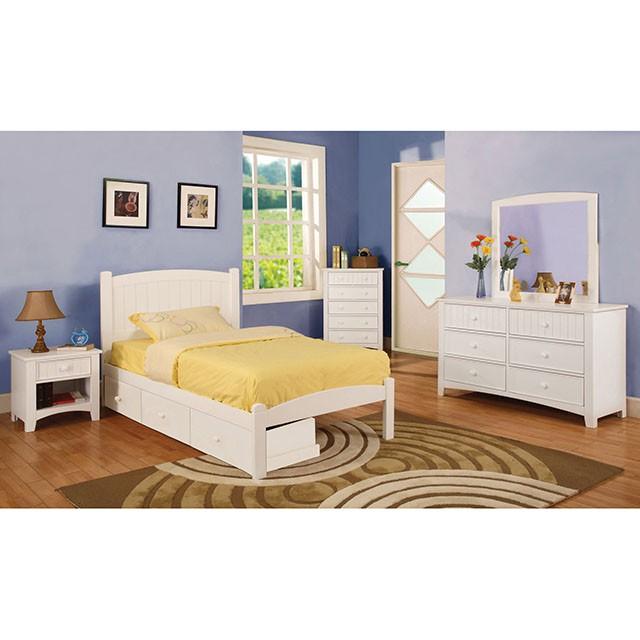 Omnus White Hutch - Mattress & Furniture Super Center (Tampa, FL)