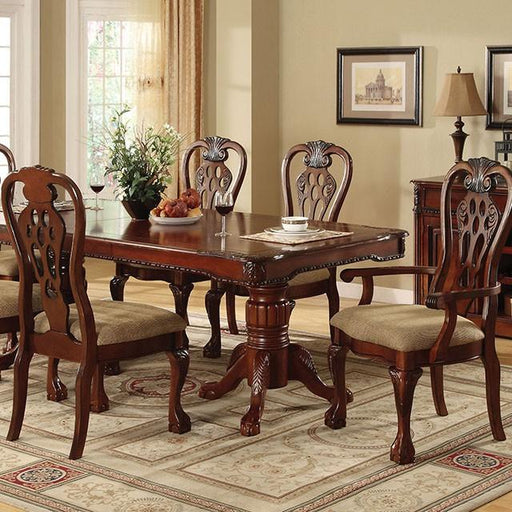 GEORGETOWN Antique Cherry Dining Table w/ Double Pedestals - Mattress & Furniture Super Center (Tampa, FL)