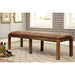 GIANNA Rustic Pine Fabric Bench - Mattress & Furniture Super Center (Tampa, FL)