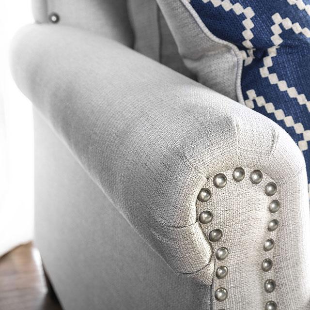 Giovanni Beige/Blue Sofa - Mattress & Furniture Super Center (Tampa, FL)