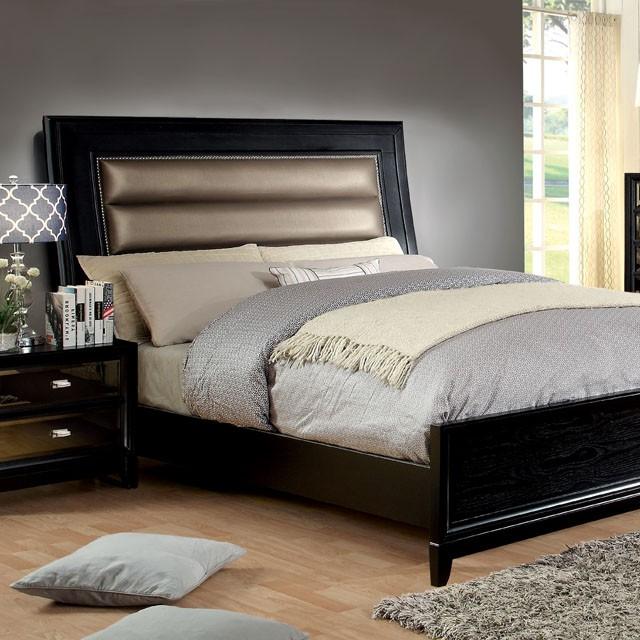 Golva Bed Beige & Black - Mattress & Furniture Super Center (Tampa, FL)