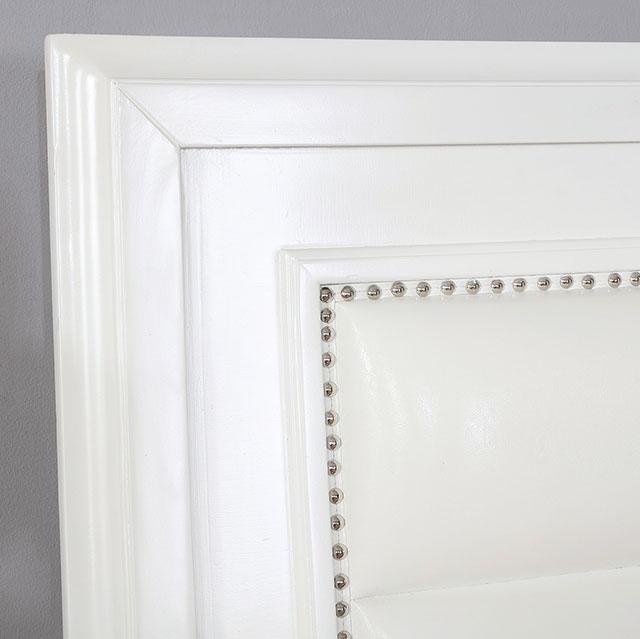 Golva E.King & Queen Bed White & Silver - Mattress & Furniture Super Center (Tampa, FL)