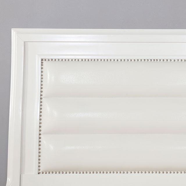 Golva E.King & Queen Bed White & Silver - Mattress & Furniture Super Center (Tampa, FL)