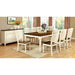 HARRISBURG Vintage White/Dark Oak Dining Table w/ 18" Butterfly Leaf - Mattress & Furniture Super Center (Tampa, FL)