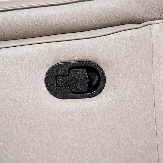 Bienne Sofa Manual Recliner White & Black - Mattress & Furniture Super Center (Tampa, FL)