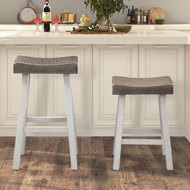 Biasca 29" Stool (2/CTN) White, Brown, & Black - Mattress & Furniture Super Center (Tampa, FL)