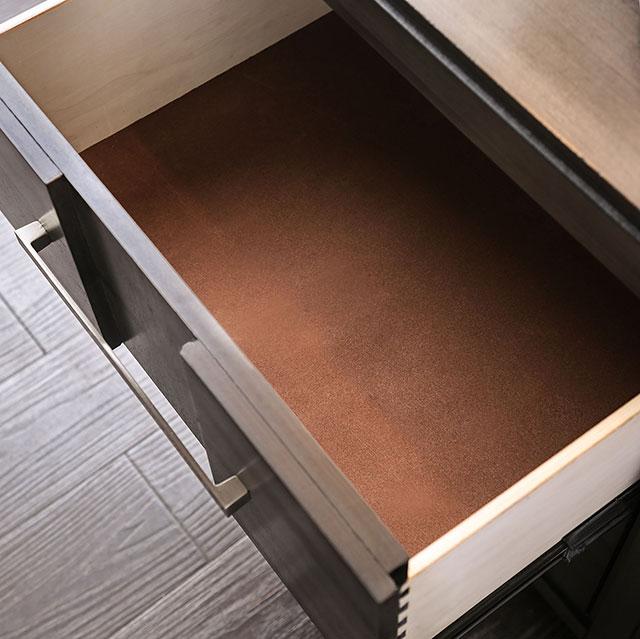 Berenice Espresso Night Stand White, Gray, & Espresso - Mattress & Furniture Super Center (Tampa, FL)