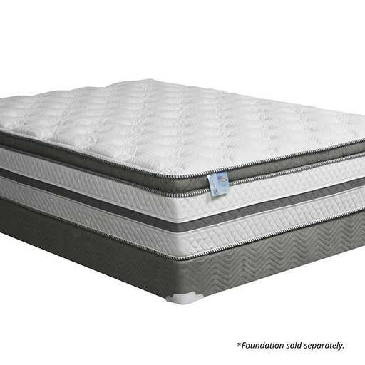 SIDDALEE White/Gray 16" Euro Pillow Top Mattress, Queen - Mattress & Furniture Super Center (Tampa, FL)