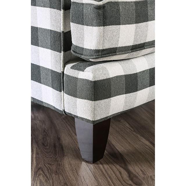Patricia Ivory/Black Stripe Chair - Mattress & Furniture Super Center (Tampa, FL)