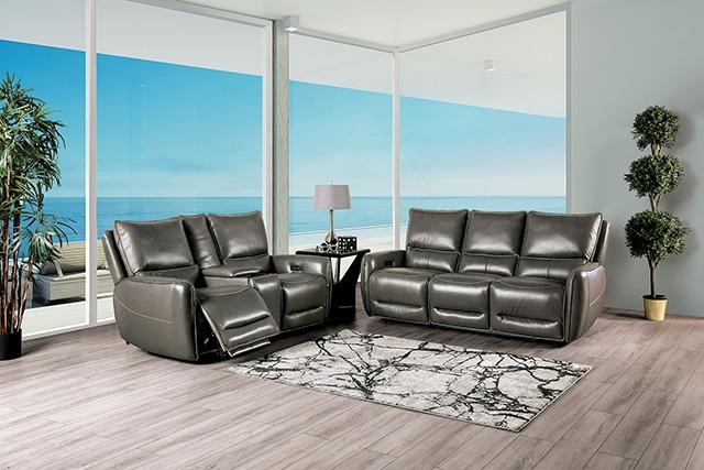 PHINEAS Power Sofa, Gray - Mattress & Furniture Super Center (Tampa, FL)