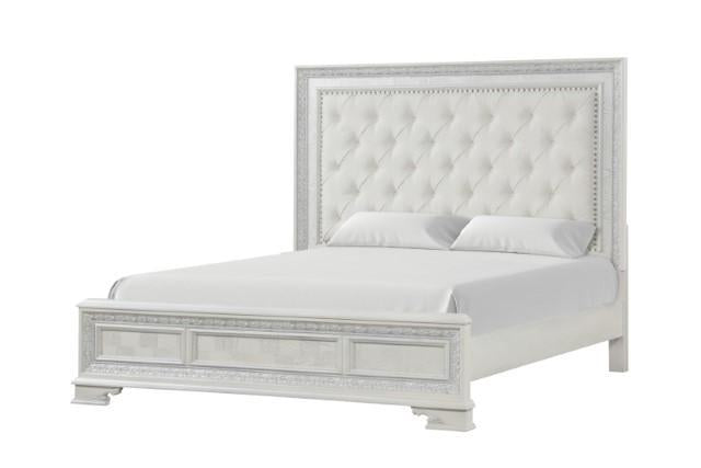 Stella Mia 4 Pc 5 Pc Queen Bedroom Set White - Mattress & Furniture Super Center (Tampa, FL)