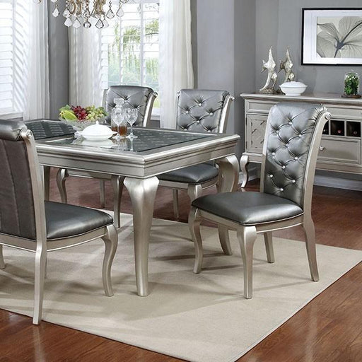 Amina Champagne Dining Table - Mattress & Furniture Super Center (Tampa, FL)