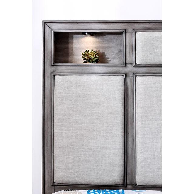 DAPHNE Gray Cal.King, E.King & Queen Bed - Mattress & Furniture Super Center (Tampa, FL)