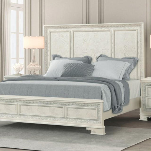Stella Mia 4 Pc 5 Pc Queen Bedroom Set White - Mattress & Furniture Super Center (Tampa, FL)