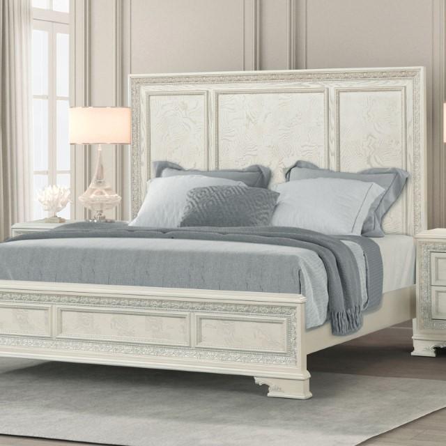 Stella Mia 4 Pc 5 Pc Queen Bedroom Set White - Mattress & Furniture Super Center (Tampa, FL)