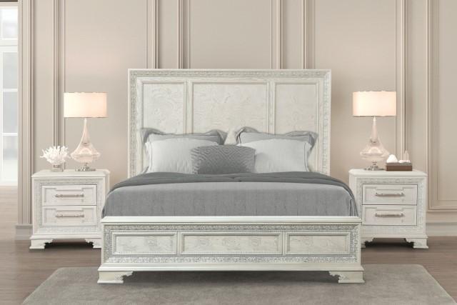 Stella Mia 4 Pc 5 Pc Queen Bedroom Set White - Mattress & Furniture Super Center (Tampa, FL)