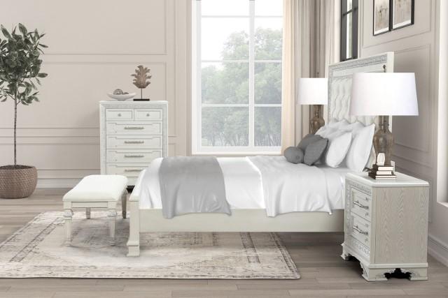 Stella Mia 4 Pc 5 Pc Queen Bedroom Set White - Mattress & Furniture Super Center (Tampa, FL)
