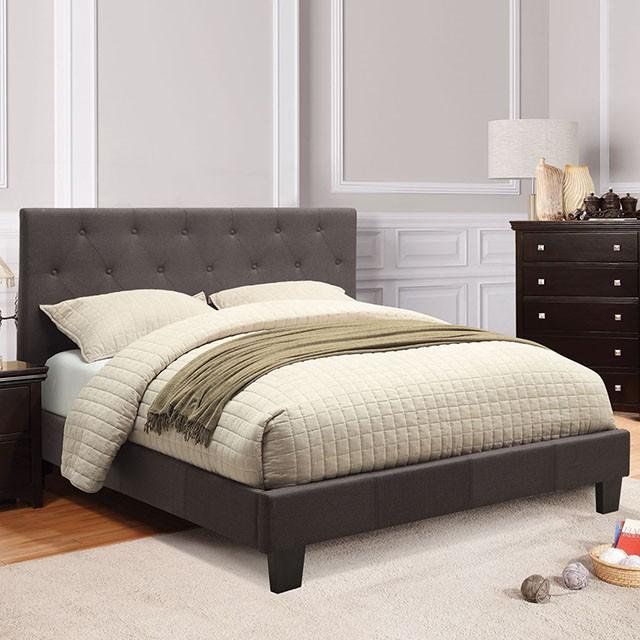 LEEROY Queen & Twin Bed Ivory & Gray - Mattress & Furniture Super Center (Tampa, FL)