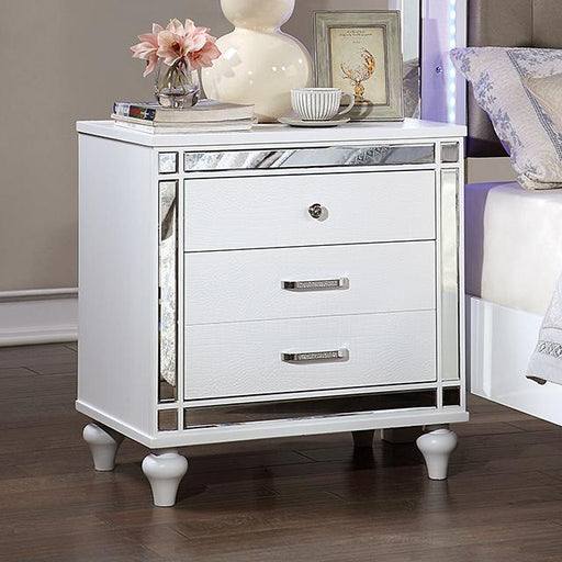 BRACHIUM Night Stand, White - Mattress & Furniture Super Center (Tampa, FL)