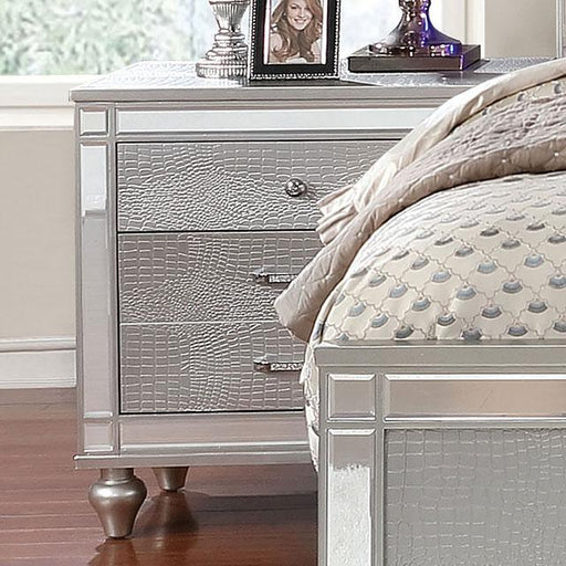 Brachium Silver Night Stand - Mattress & Furniture Super Center (Tampa, FL)