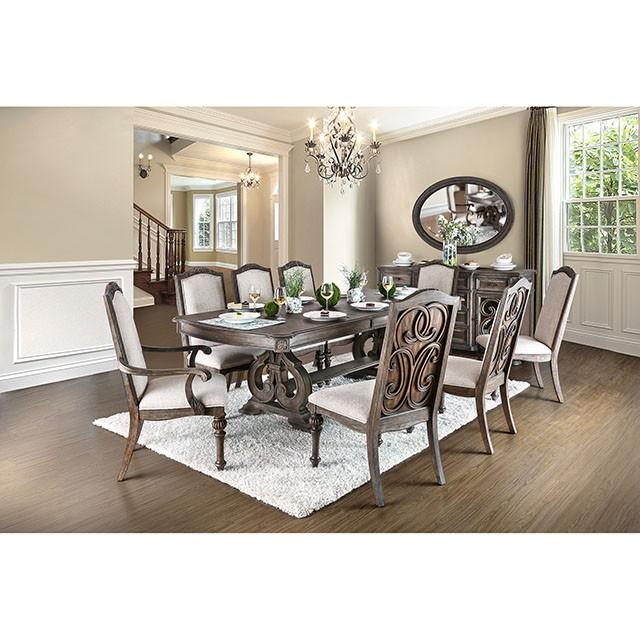 ARCADIA Rustic Natural Tone, Ivory Dining Table - Mattress & Furniture Super Center (Tampa, FL)