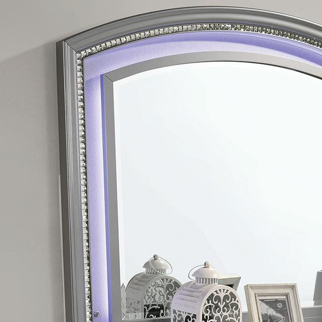 MADDIE Mirror, Silver - Mattress & Furniture Super Center (Tampa, FL)