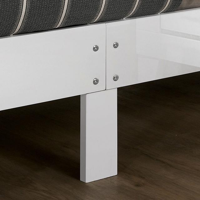 MAGDEBURG Cal.King Bed, Black & White