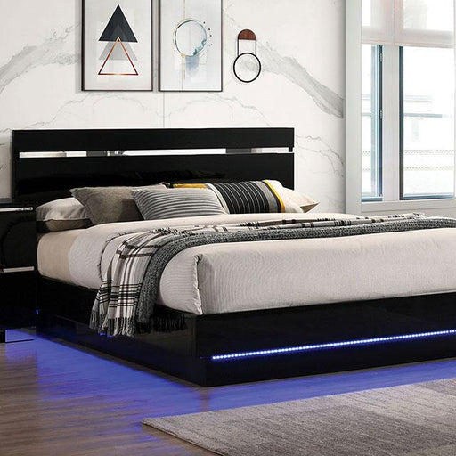 Erlach Bed Black & White - Mattress & Furniture Super Center (Tampa, FL)